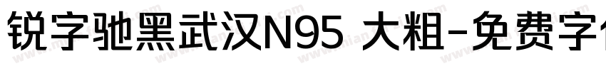 锐字驰黑武汉N95 大粗字体转换